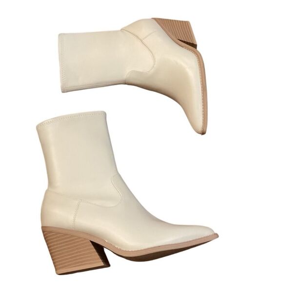 Universal Thread Women's Mid Calf Chunky Heel Boots Leather Memory Foam Size 8 - Picture 13 of 13